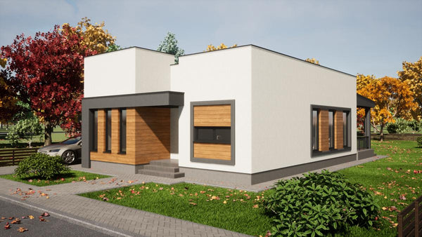 casa de vanzare Ilfov Snagov ultracentral 130 mp - volumetrie proiectare 1