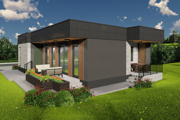 Constructie casa cu acoperis drept din zidarie bca imagine 6