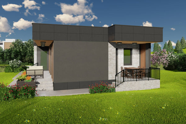 Constructie casa cu acoperis drept din zidarie bca imagine 7