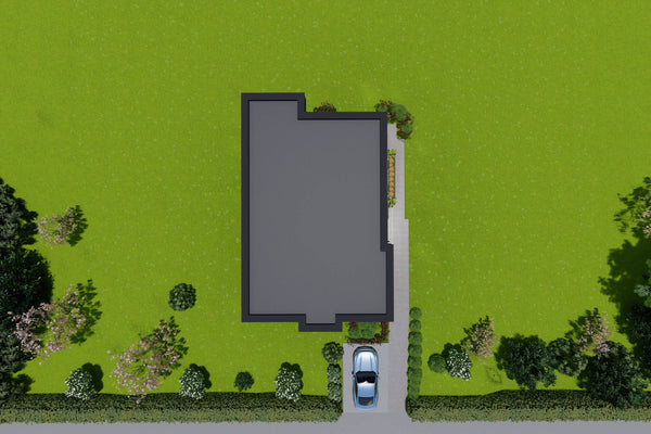 Constructie casa cu acoperis drept din zidarie bca imagine acoperis 15