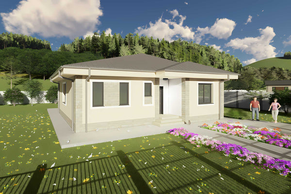 Constructie casa zidarie 4 camere 120 mp bca sau caramida - imagine exterioara casa poza 2