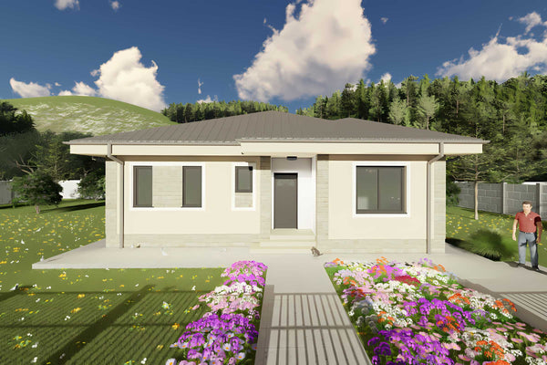 Constructie casa zidarie 4 camere 120 mp bca sau caramida - imagine exterioara casa poza 3