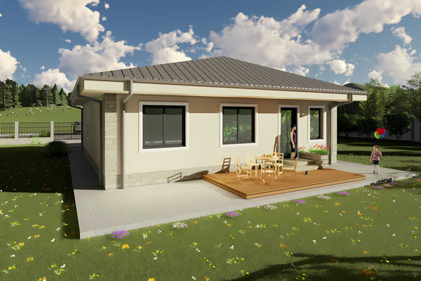 Constructie casa zidarie 4 camere 120 mp bca sau caramida - imagine exterioara casa poza 8