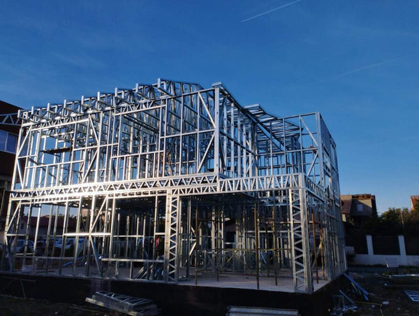 Montaj etaj structura metalica usoara proiect de casa P+1E