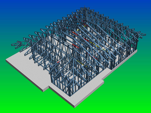 Montaj ferme metalice acoperis proiect de casa in Snagov 320 mp
