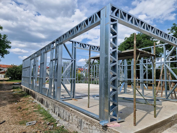 Montaj structura metalica casa parter model 130-093 in Snagov