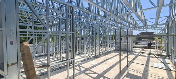 Montaj structura metalica casa parter model 130-093 in Snagov