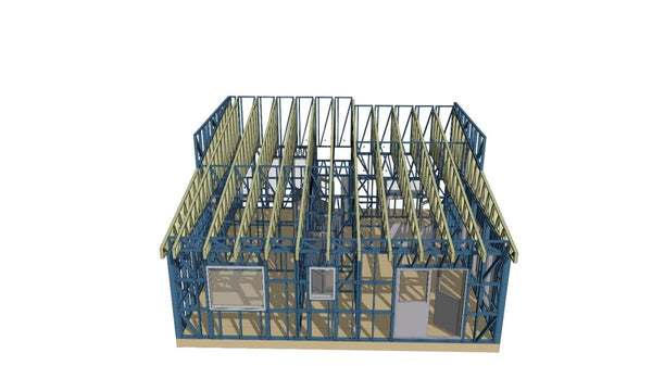 Montaj structura metalica casa parter model 130-093 in Snagov