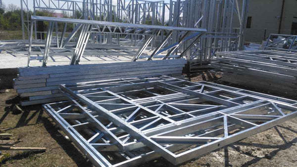 Montaj structura metalica usoara proiect casa 260mp