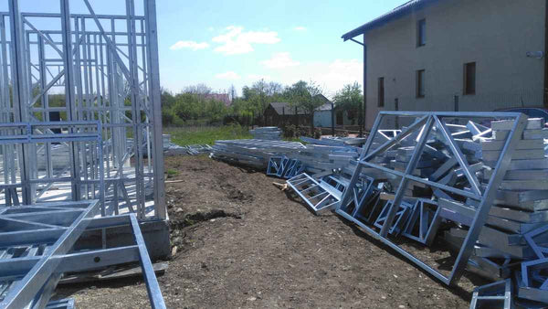 Montaj structura metalica usoara proiect casa 260mp