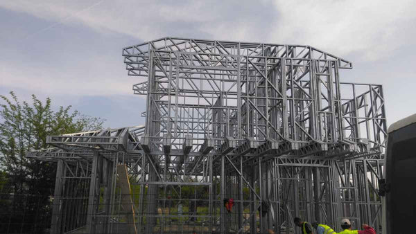 Montaj structura metalica usoara proiect casa 260mp