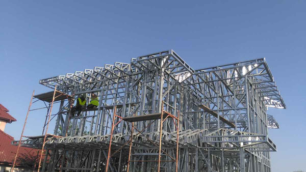 Montaj structura metalica usoara proiect casa 260mp