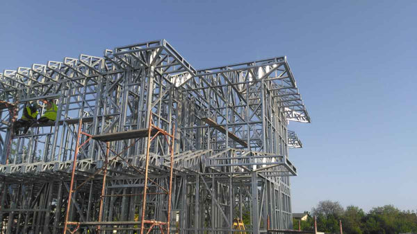 Montaj structura metalica usoara proiect casa 260mp