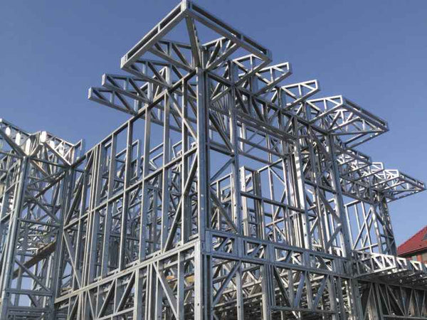 Montaj structura metalica usoara proiect casa 260mp