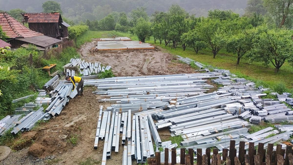 Montaj structura metalica proiect de casa cu etaj 206 mp