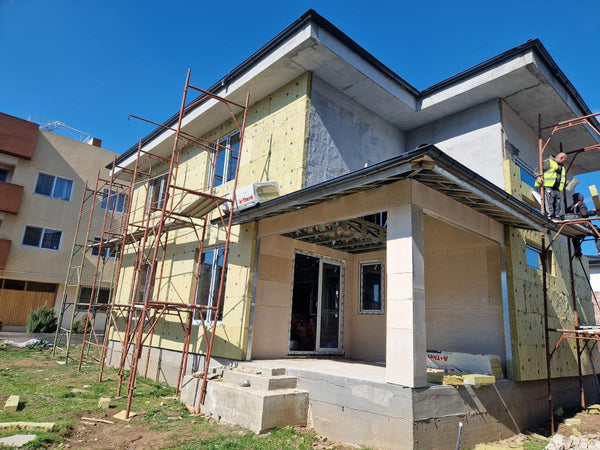 Montaj tamplarie casa si termoizolatie exterioara din vata bazaltica