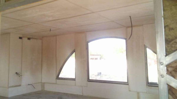 Placare interioara oxid de magneziu proiect casa metalica Saftica