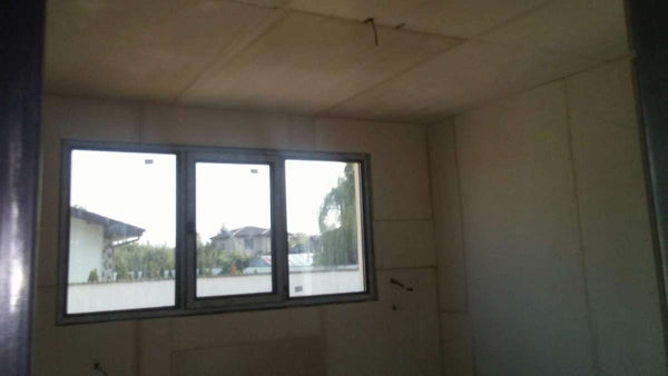 Placare interioara oxid de magneziu proiect casa metalica Saftica