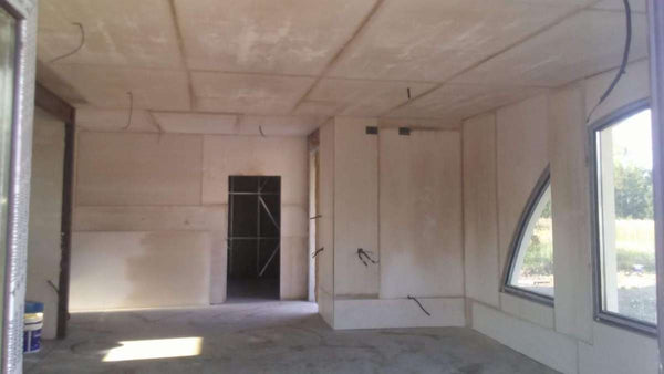 Placare interioara oxid de magneziu proiect casa metalica Saftica