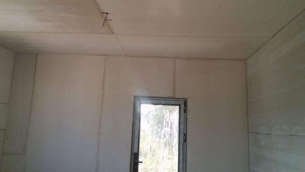 Placare interioara oxid de magneziu proiect casa metalica Saftica