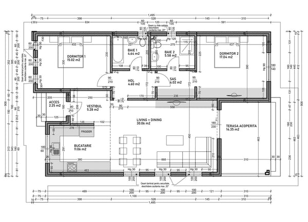 Armatura si grinzi fundatie casa parter de 130 mp Ilfov Snagov
