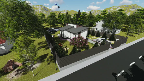 Proiect casa pe structura metalica fara etaj 120 mp cod 042 - model fatada video