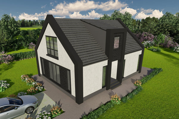 proiect casa cu mansarda 3 dormitoare structura metalica imagine 12