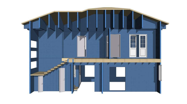 Montaj etaj structura metalica usoara proiect de casa P+1E