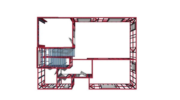 Montaj etaj structura metalica usoara proiect de casa P+1E