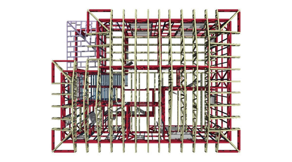 Montaj parter structura metalica usoara proiect de casa P+1E