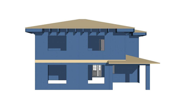 Finalizare fatade constructie casa metalica cu etaj si placari decorative