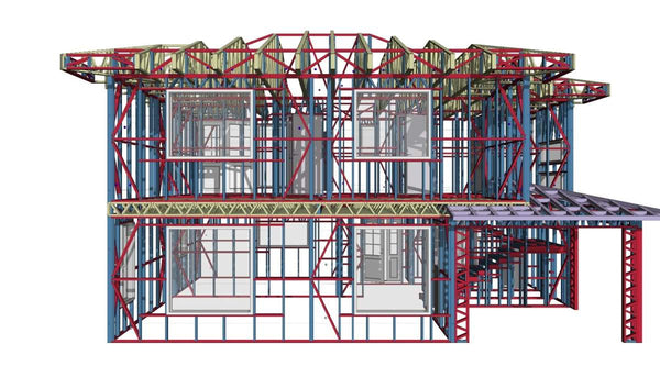 Montaj etaj structura metalica usoara proiect de casa P+1E