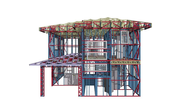 Montaj parter structura metalica usoara proiect de casa P+1E