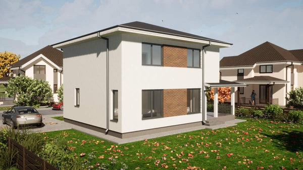 Montaj etaj structura metalica usoara proiect de casa P+1E