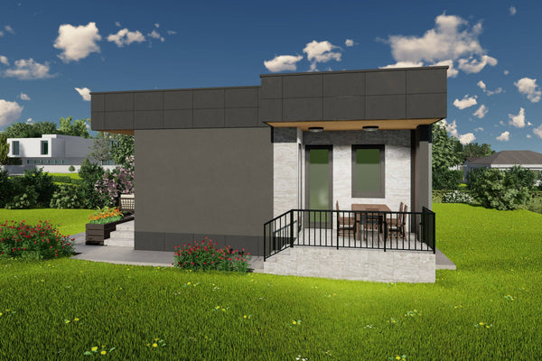 Proiect casa moderna fara acoperis pe structura metalica - poza 8