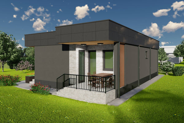 Proiect casa moderna fara acoperis pe structura metalica - poza 9