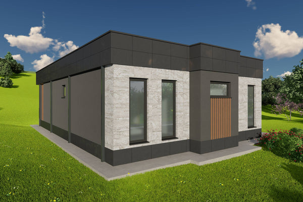 Proiect casa moderna fara acoperis pe structura metalica - poza 10