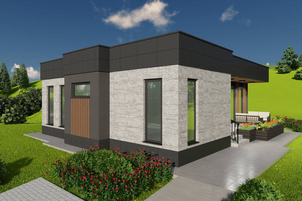 Proiect casa moderna fara acoperis pe structura metalica - poza 12