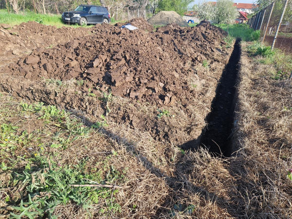 Sapatura mecanizata si turnare talpa fundatie casa 130 mp Ilfov Snagov