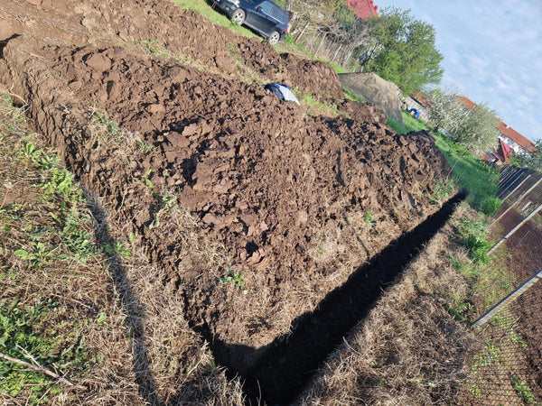 Sapatura mecanizata si turnare talpa fundatie casa 130 mp Ilfov Snagov