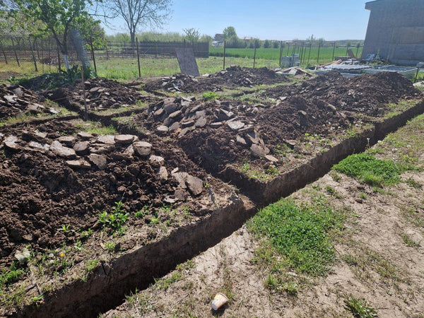 Sapatura mecanizata si turnare talpa fundatie casa 130 mp Ilfov Snagov