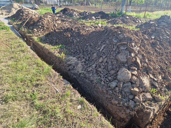 Sapatura mecanizata si turnare talpa fundatie casa 130 mp Ilfov Snagov