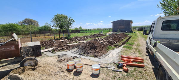 Sapatura mecanizata si turnare talpa fundatie casa 130 mp Ilfov Snagov