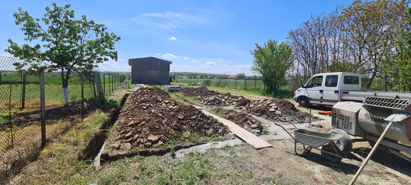 Sapatura mecanizata si turnare talpa fundatie casa 130 mp Ilfov Snagov