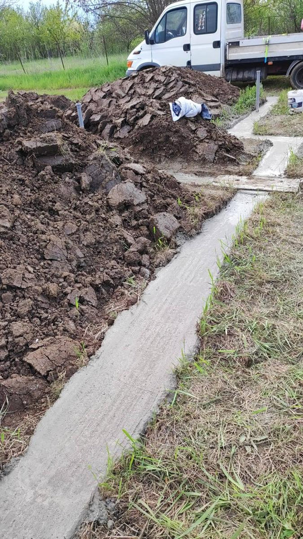 Sapatura mecanizata si turnare talpa fundatie casa 130 mp Ilfov Snagov