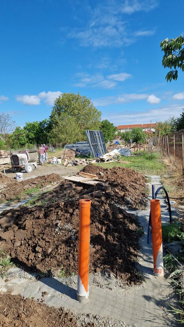 Sapatura mecanizata si turnare talpa fundatie casa 130 mp Ilfov Snagov