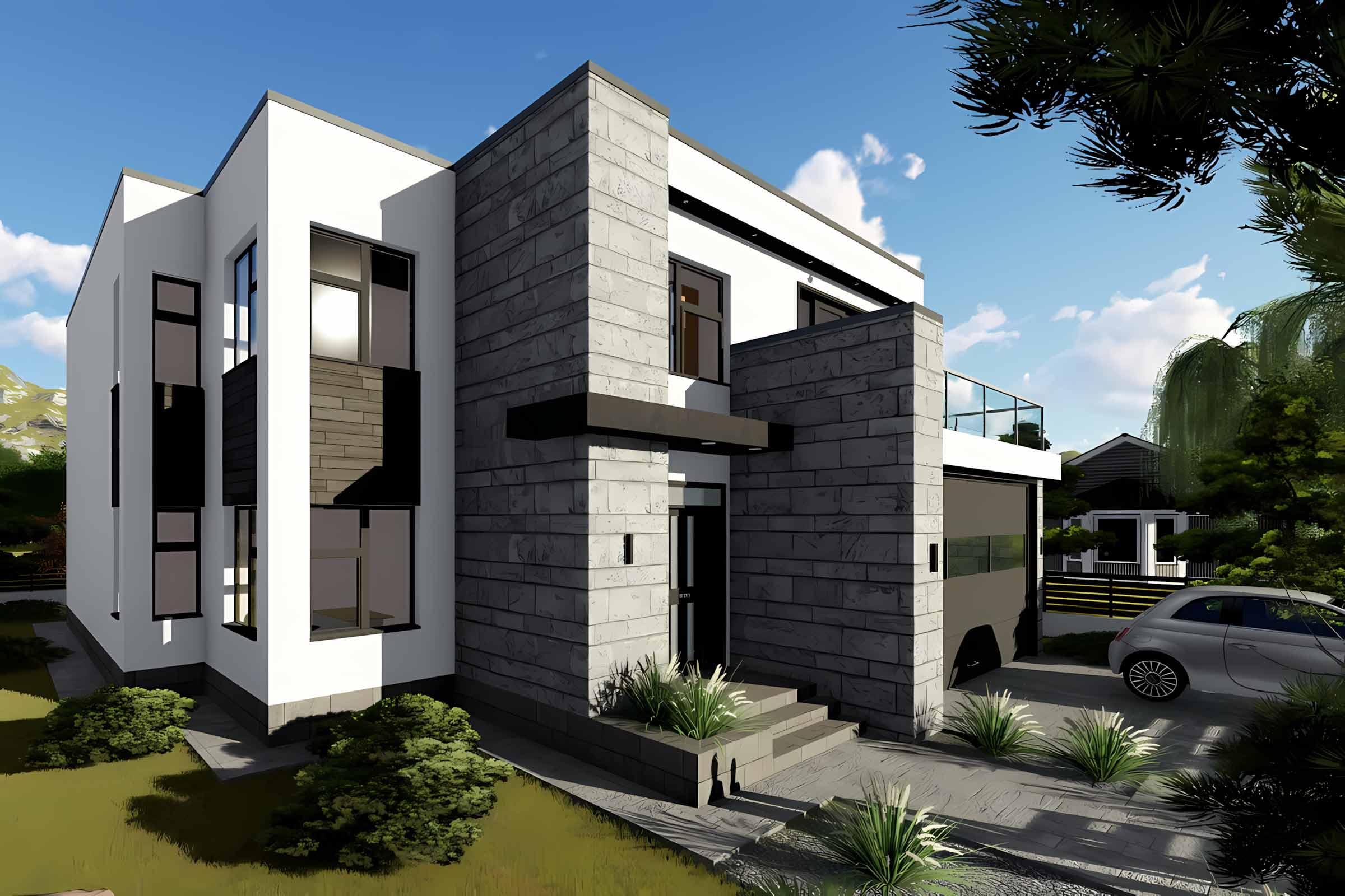 proiecte case moderne pe structura metalica Wolf Construct