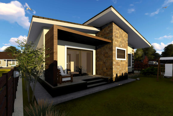 Proiecte case parter pe structura metalica - modele fara etaj