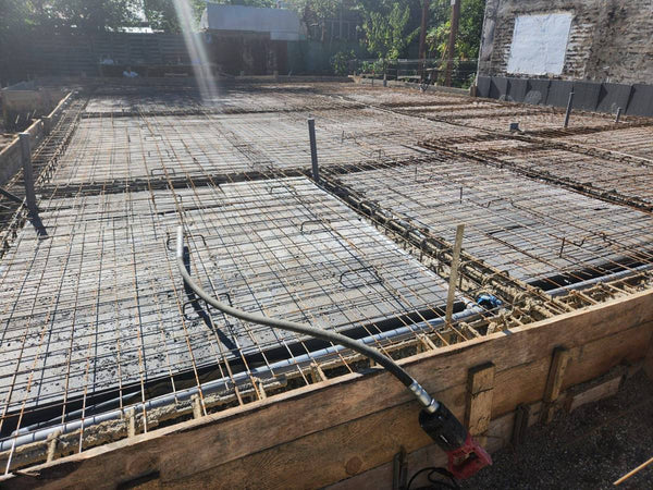 Termoizolatie polistiren extrudat si armare placa fundatie constructie metalica