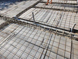 Termoizolatie polistiren extrudat si armare placa fundatie constructie metalica thumbnail